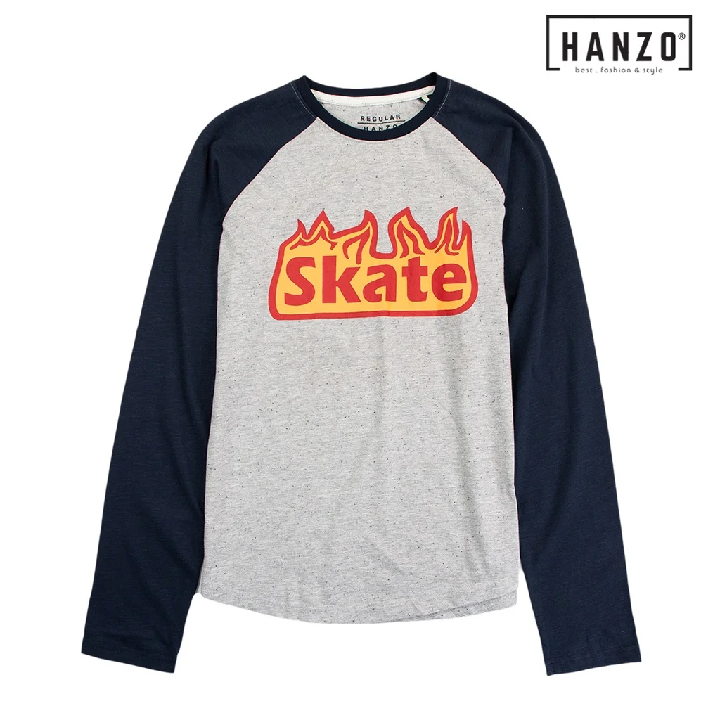 HANZO Men Long Sleev