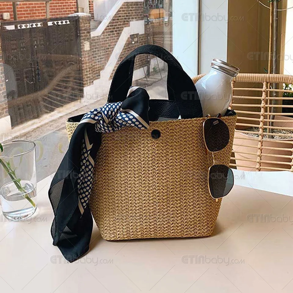 Ins Woven Bag Straw