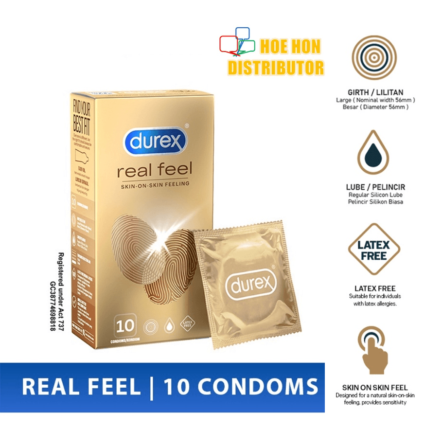 Durex Condoms Real Feel / Invisible Extra Sensitive / Invisible Extra Lubricant (10S) 1Box | HOE HON DISTRIBUTOR SDN BHD Durex Condoms Real Feel / Invisible Extra Sensitive / Invisible Extra Lubricant (10S) 1Box | HOE HON DISTRIBUTOR SDN BHD