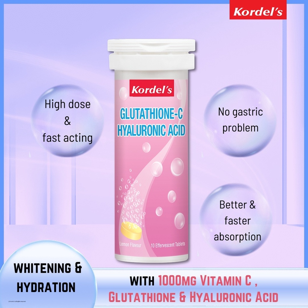 Kordel's Glutathione-C Hyaluronic Acid Effervescent Tablets | Cambert e-Store Your One-Stop Shop for Quality Health Supplements Kordel's Glutathione-C Hyaluronic Acid Effervescent Tablets | Cambert e-Store Your One-Stop Shop for Quality Health Supplements