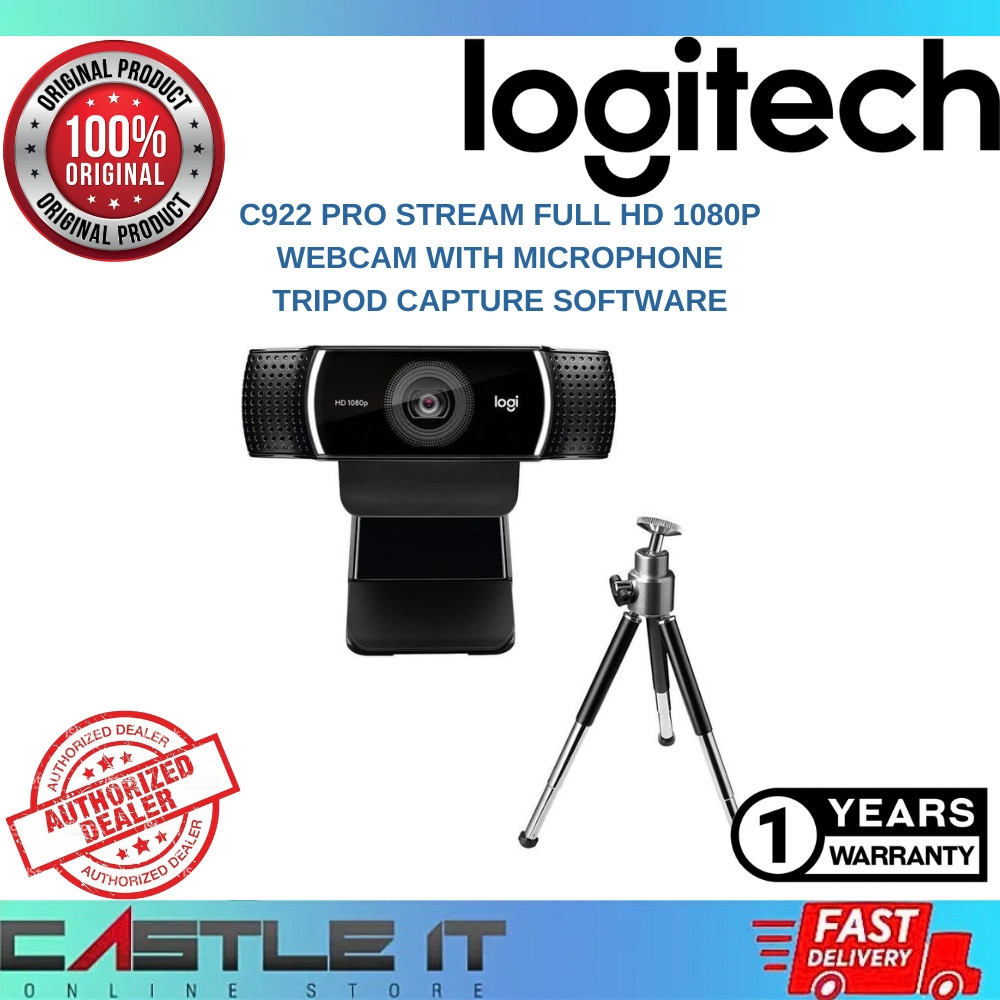 Logitech C922 Pro Stream Full HD 1080p Webcam with Microphone