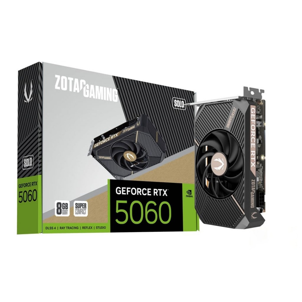 ZOTAC GeForce RTX 5060 SOLO 8GB GDDR7 SFF GPU Compact Dual Slot