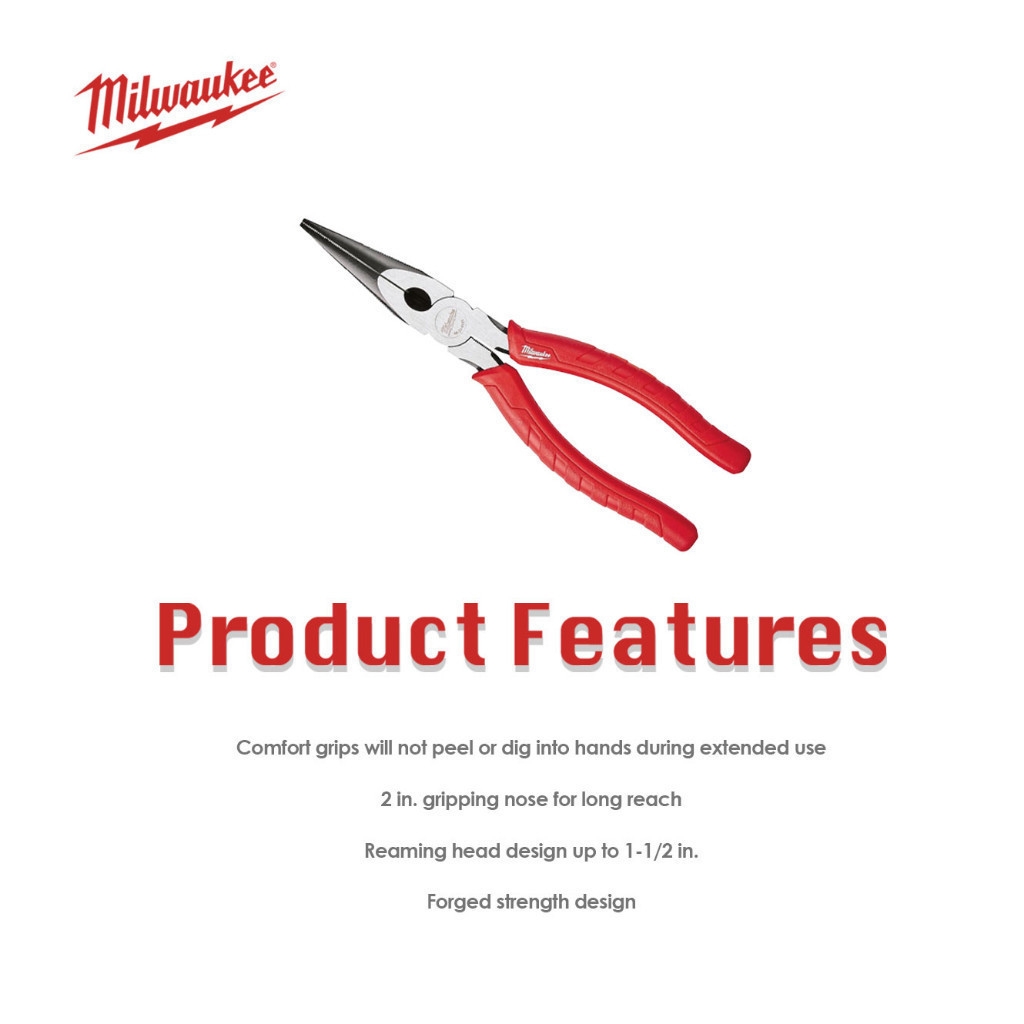 Milwaukee 8 In. Long Needle Nose Pliers 48-22-6101 - The Home - Foto 9