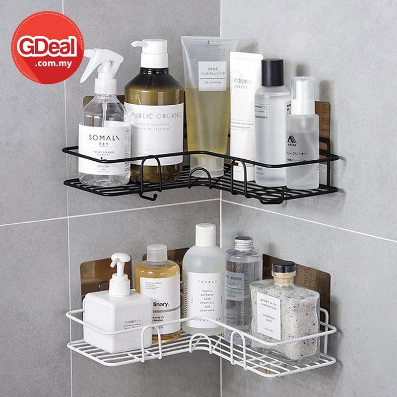 GDeal 2pcs Bathroom Corner Rack Toilet Iron Storage Racks Kitchen