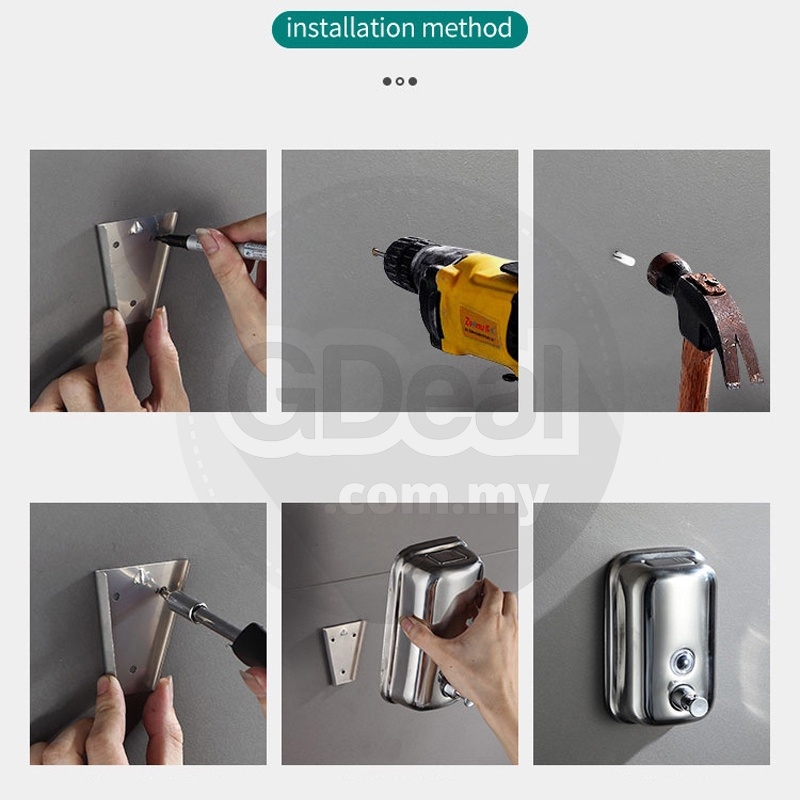 Commercial Soap Dispenser Wall Mount - Stainless Steel Wall Mounted Soap Dispenser For Bathroom New Superior Design With Premium Anti Leak Pump And Corrosion Proof Lining 37oz 1100ml By Enbath