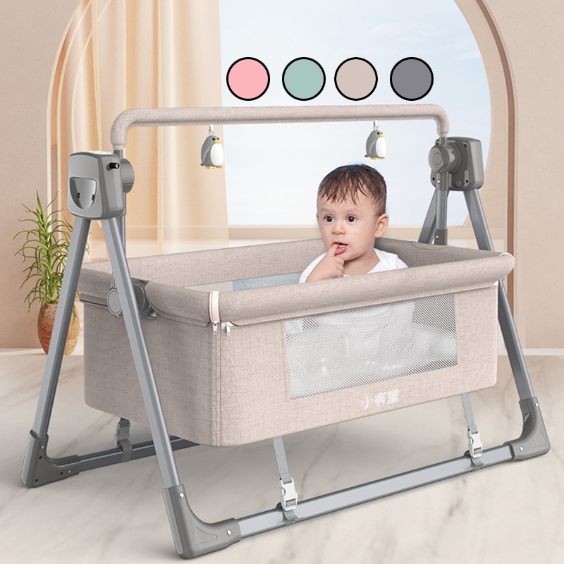Newborn Electric Cradle Rocking Bed Smart Coax Baby Cot Infant
