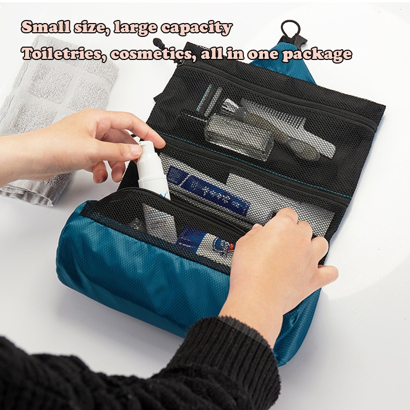 Toiletry Bag for Travelling Waterproof Foldable Hand Bag For Outdoor Camping Storage