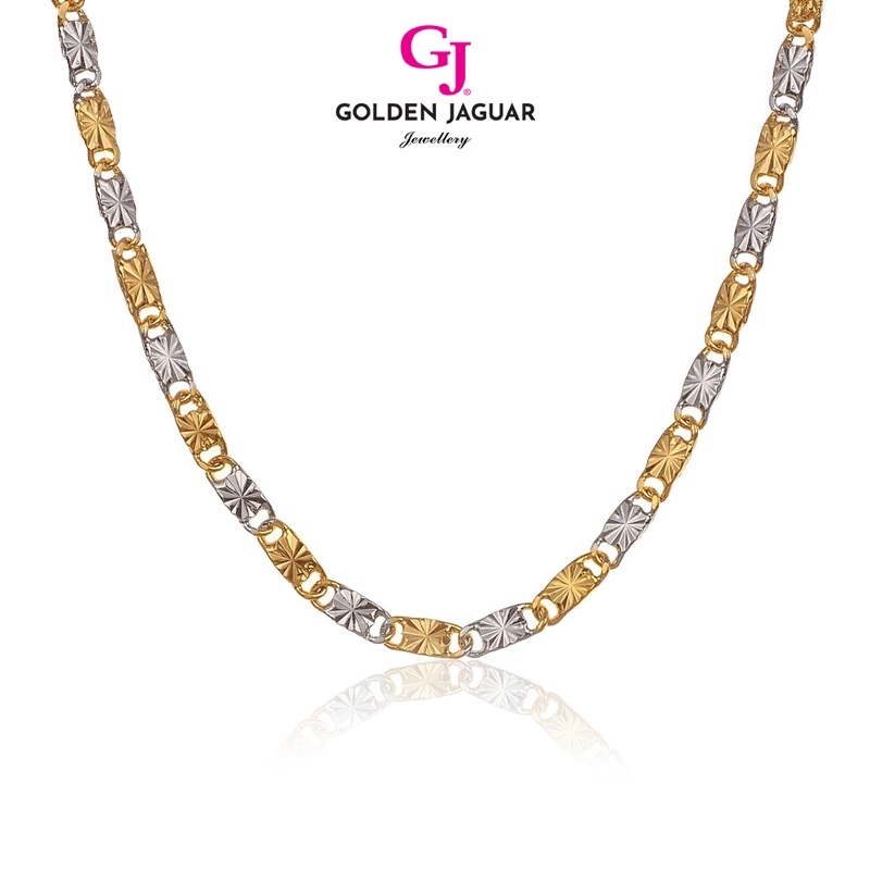 GJ Jewellery Emas Bangkok Emas Korea 24k Gold Plated Necklace Rantai Jubin Mix 50CM (4138500301)