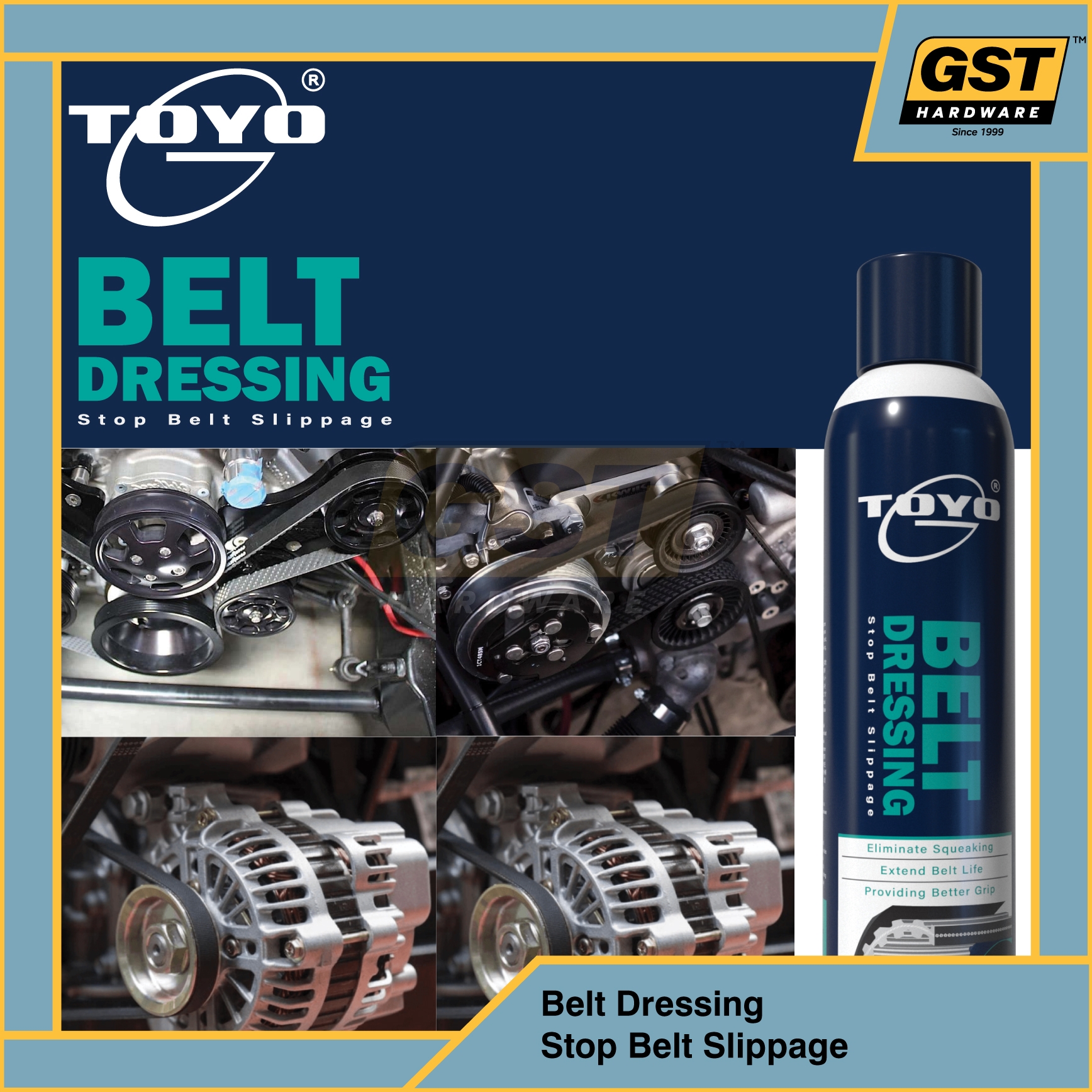 Toyo-G Belt Dressing Spray Belting Kereta 300ml Belt Spray Belting Spray Kereta Belt Spray for Car Belting Spray | GST Hardware - Malaysia's Trusted One-Stop Hardware Store | Online to Offline Services Toyo-G Belt Dressing Spray Belting Kereta 300ml Belt Spray Belting Spray Kereta Belt Spray for Car Belting Spray | GST Hardware - Malaysia's Trusted One-Stop Hardware Store | Online to Offline Services