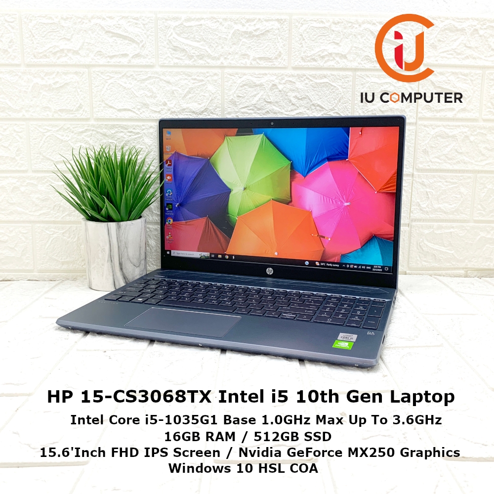 HP PAVILION 15-CS3068TX INTEL CORE I5-1035G1 16GB RAM 512GB SSD