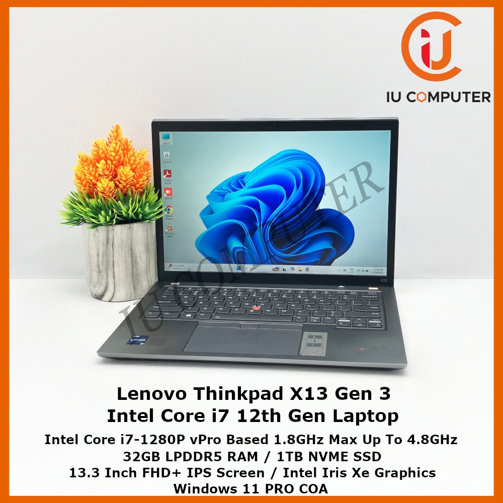 LENOVO THINKPAD X13 GEN INTEL CORE I7-1280P VPRO 32GB LPDDR5 RAM