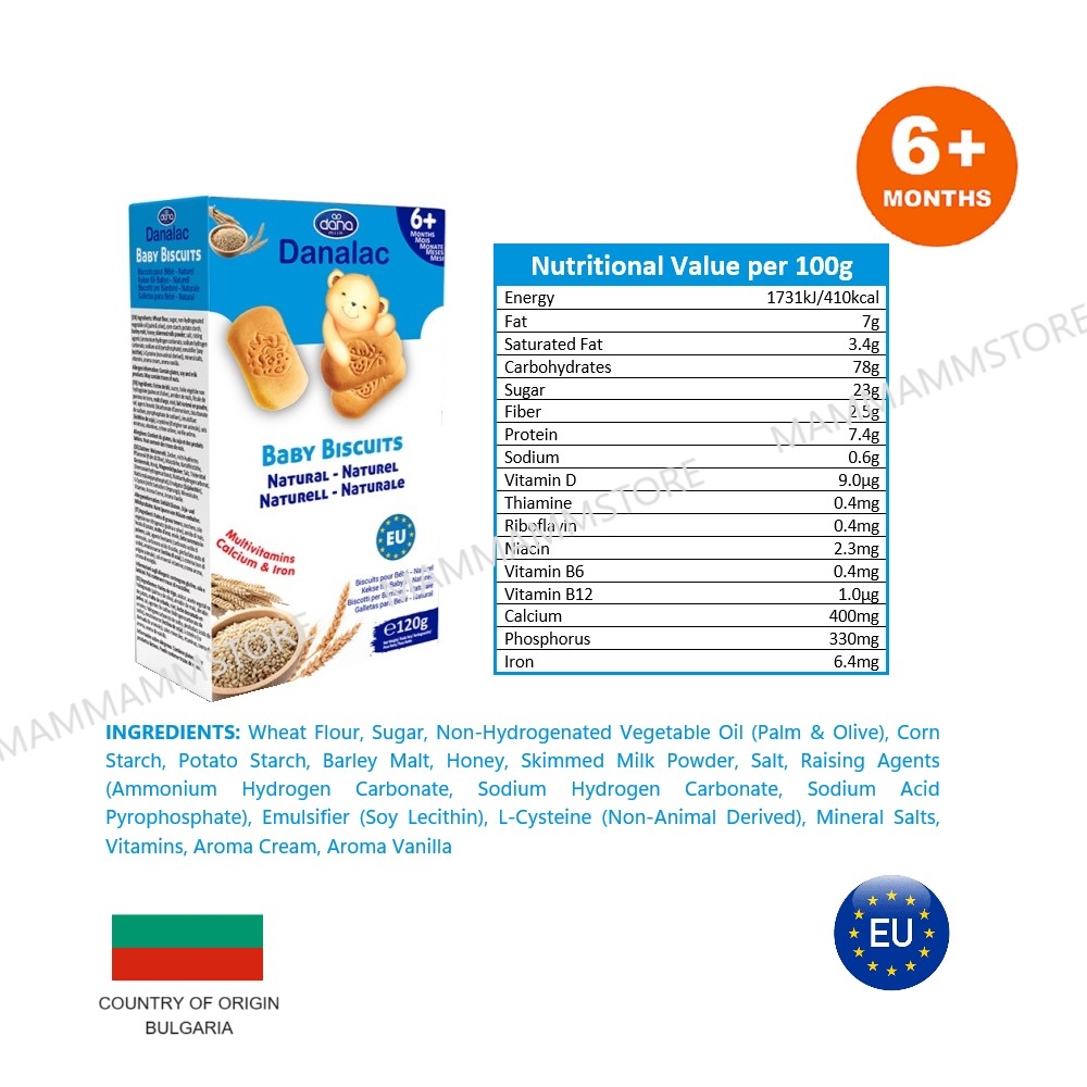 Danalac Baby Biscuits 120g for months+ MAM MAMM STORE