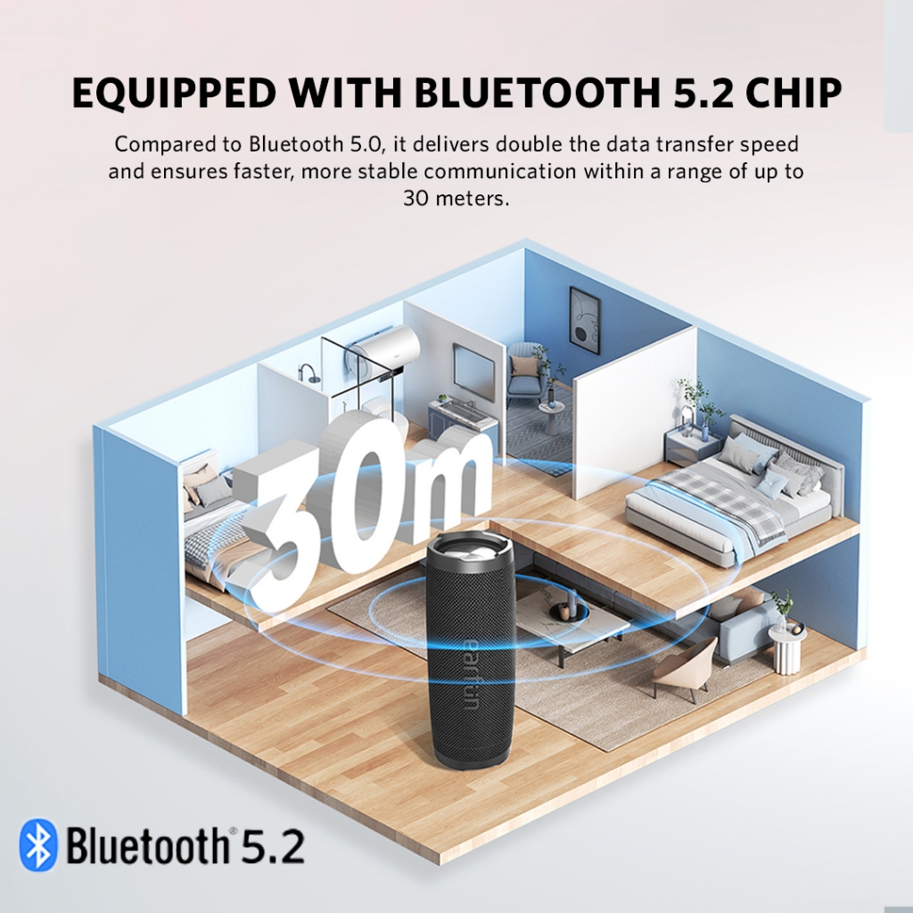EarFun UBOOM Draadloze Bluetooth Speaker Zwart EarFun UBOOM Draadloze Bluetooth Speaker Zwart
