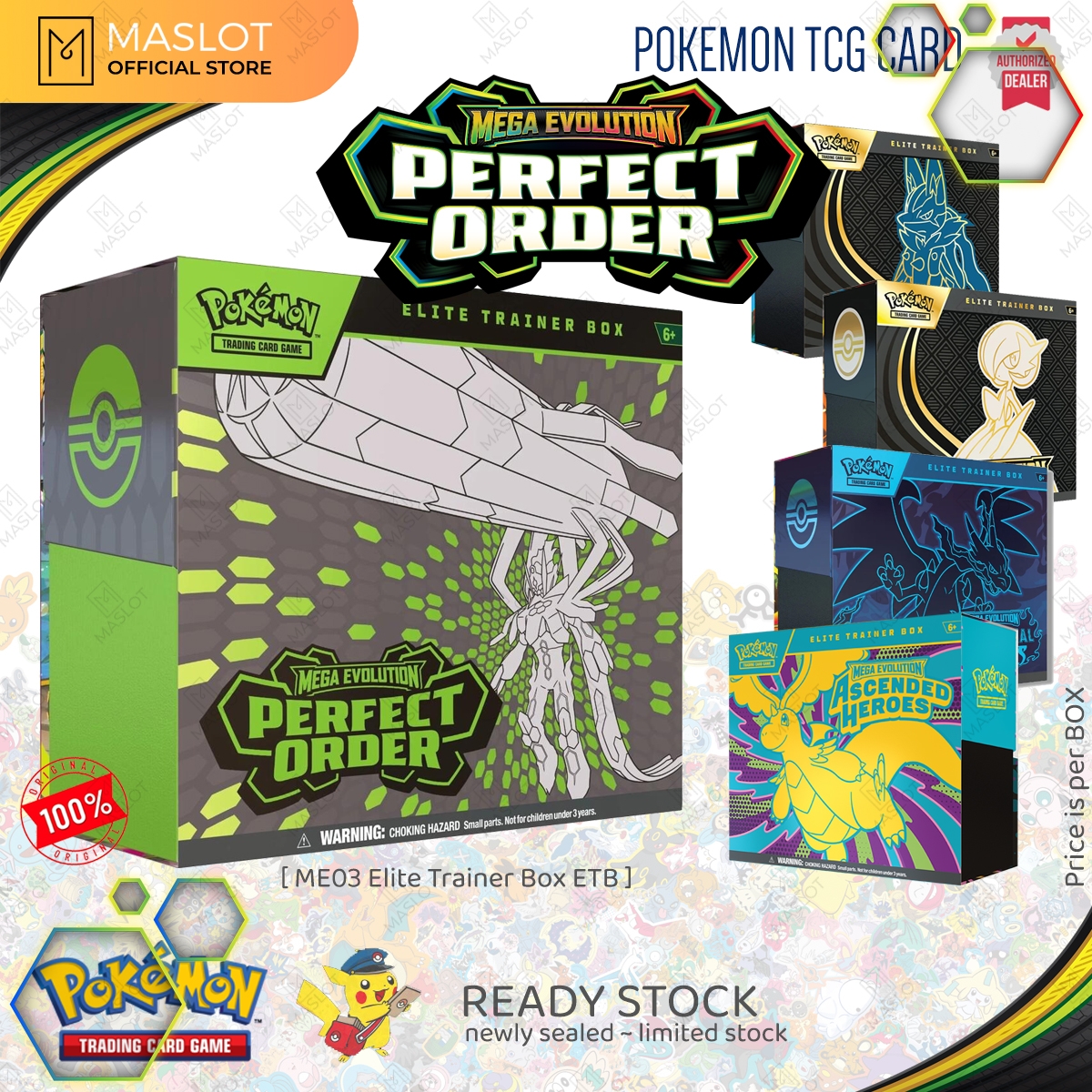 Pokemon TCG Card Elite Trainer Box ETB: ME01 Mega Evolution Lucario Gardevoir | Welcome to Southern Lot Stationery Pokemon TCG Card Elite Trainer Box ETB: ME01 Mega Evolution Lucario Gardevoir | Welcome to Southern Lot Stationery