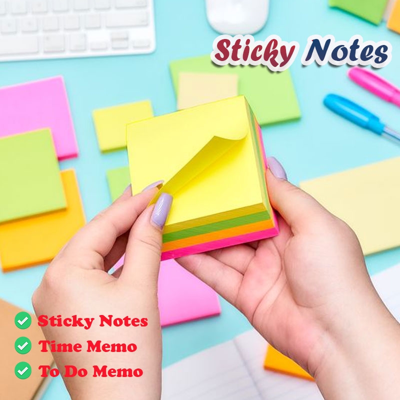 VC Art Sticky Note 100 Sheets Memo Stick on Notes Nota Tanda Office ...