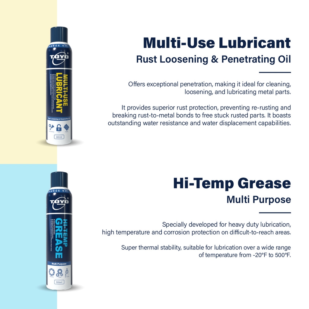Toyo-G Automotive Multi-Purpose Chain Lubricant Hi-Temp Spray Heavy Duty Car Care Degreaser Cleaner 300ml / 700ml | AIK HUAT HARDWARE - One Stop Building Solution Toyo-G Automotive Multi-Purpose Chain Lubricant Hi-Temp Spray Heavy Duty Car Care Degreaser Cleaner 300ml / 700ml | AIK HUAT HARDWARE - One Stop Building Solution