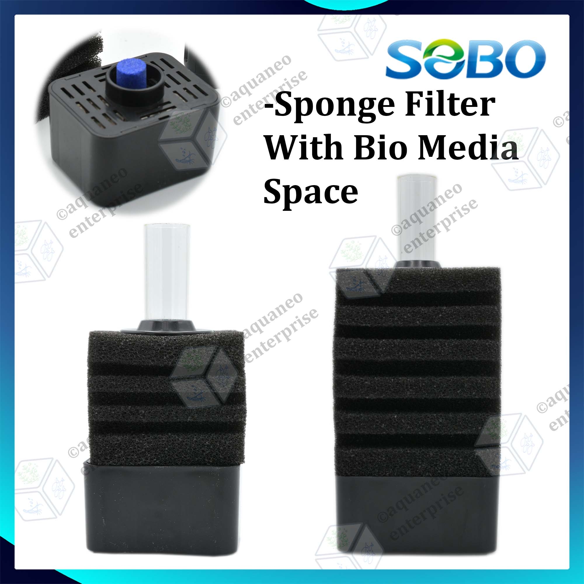Sobo Aquarium Sponge Filter With Bio Media SB-2601 SB-2602