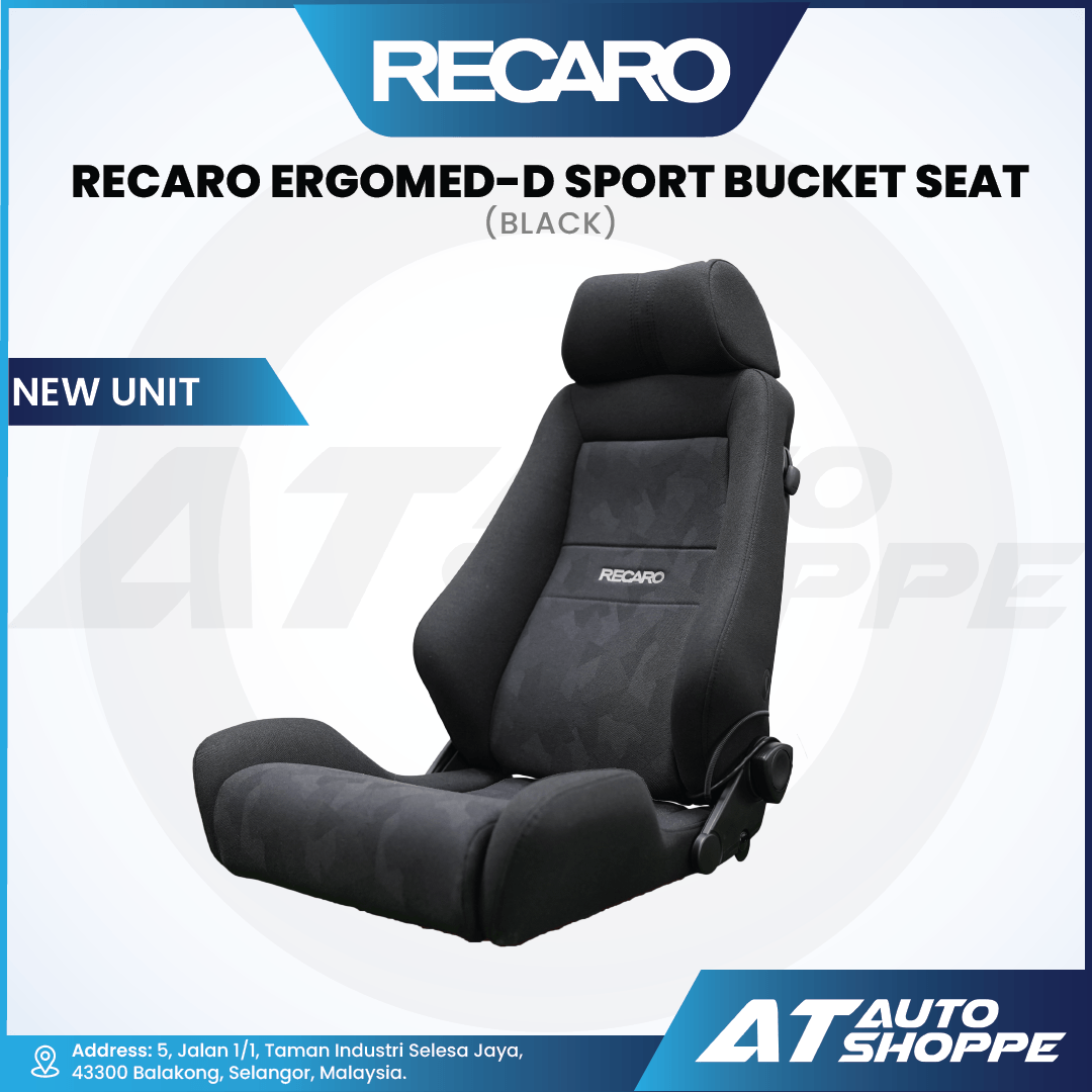 RECARO ERGOMED-D (BLACK) BUCKET SEAT KERUSI- AT AUTO SHOPPE
