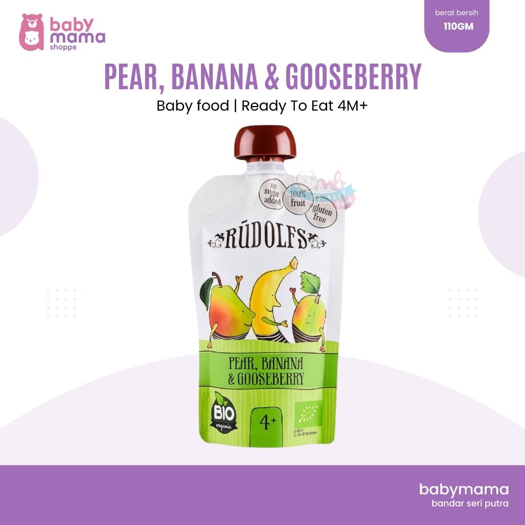 RUDOLF LUBUK MAKANAN BAYI ORGANIC PURE READY TO EAT 4M+