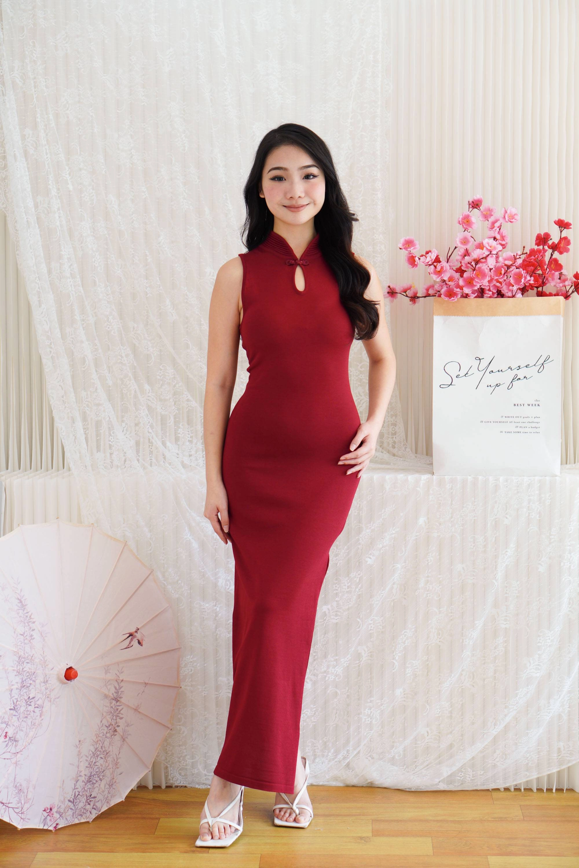 bash red dress Red