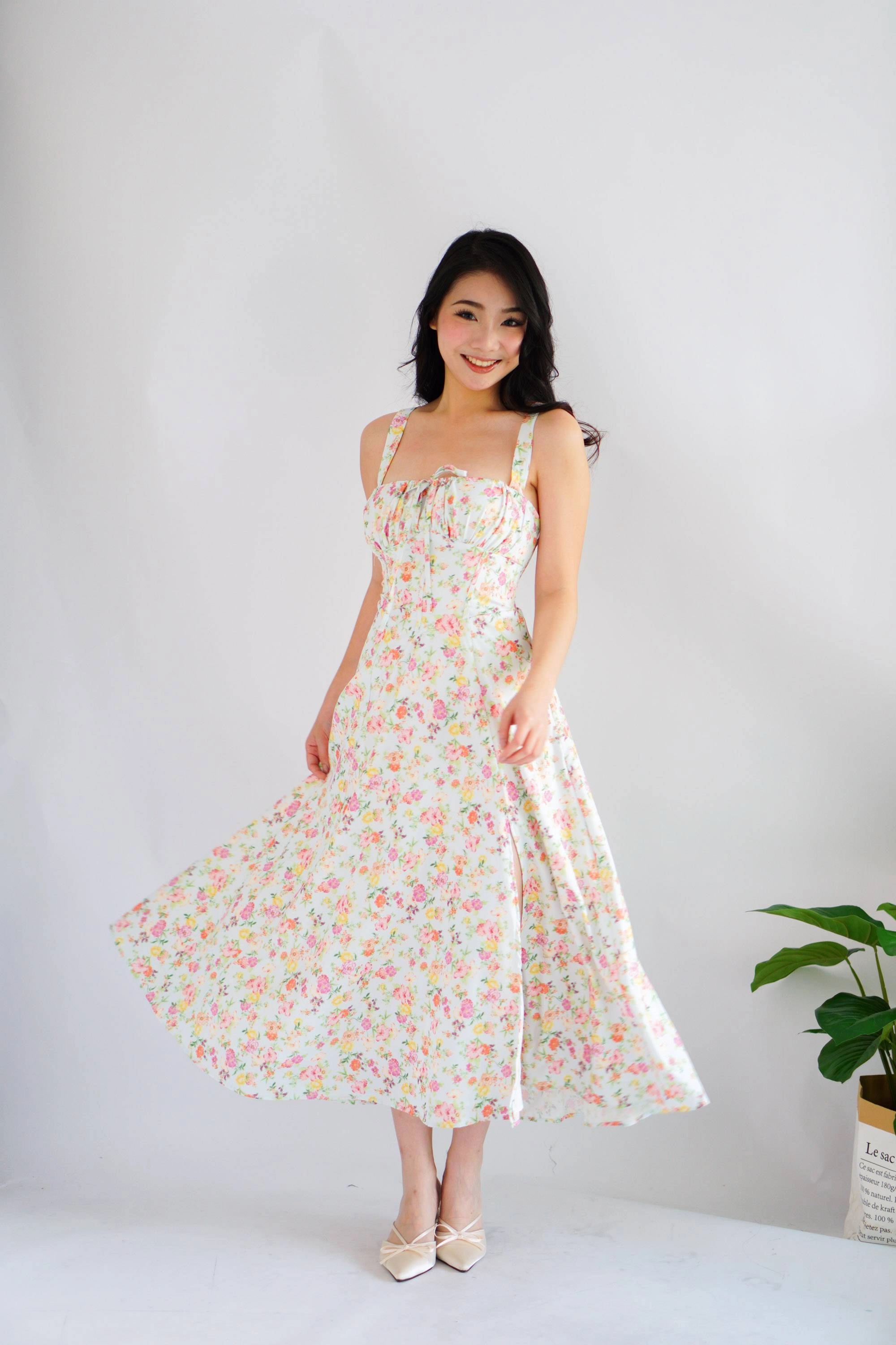 bash dresses Maxi dress with cut-out detail Candy | beige... | ba&sh
