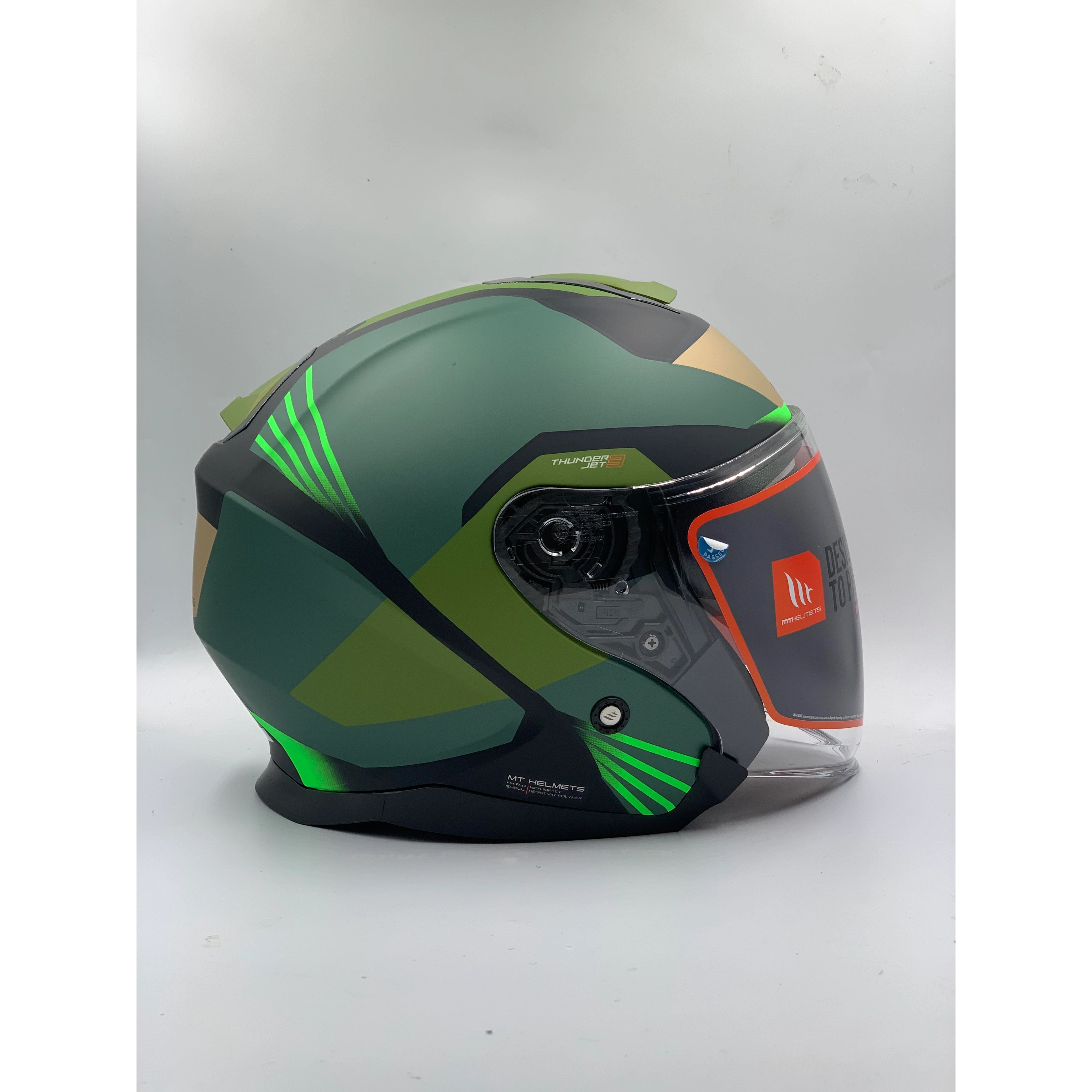 green mt helmets Helmet Thunder 4 SV Size S (55/56) Mountain Model B6 Matt Fully APPROVED 22.06 Automotive The micrometric steel fastening system makes securing it quick and safe mt-mugello-leopard-full-face-motorcycle-helmet-military-green-camo-rear-view | Billys Crash Helmets