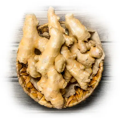 Ginger Series products from Caroma featuring healthy ginger tea and ginger powder.