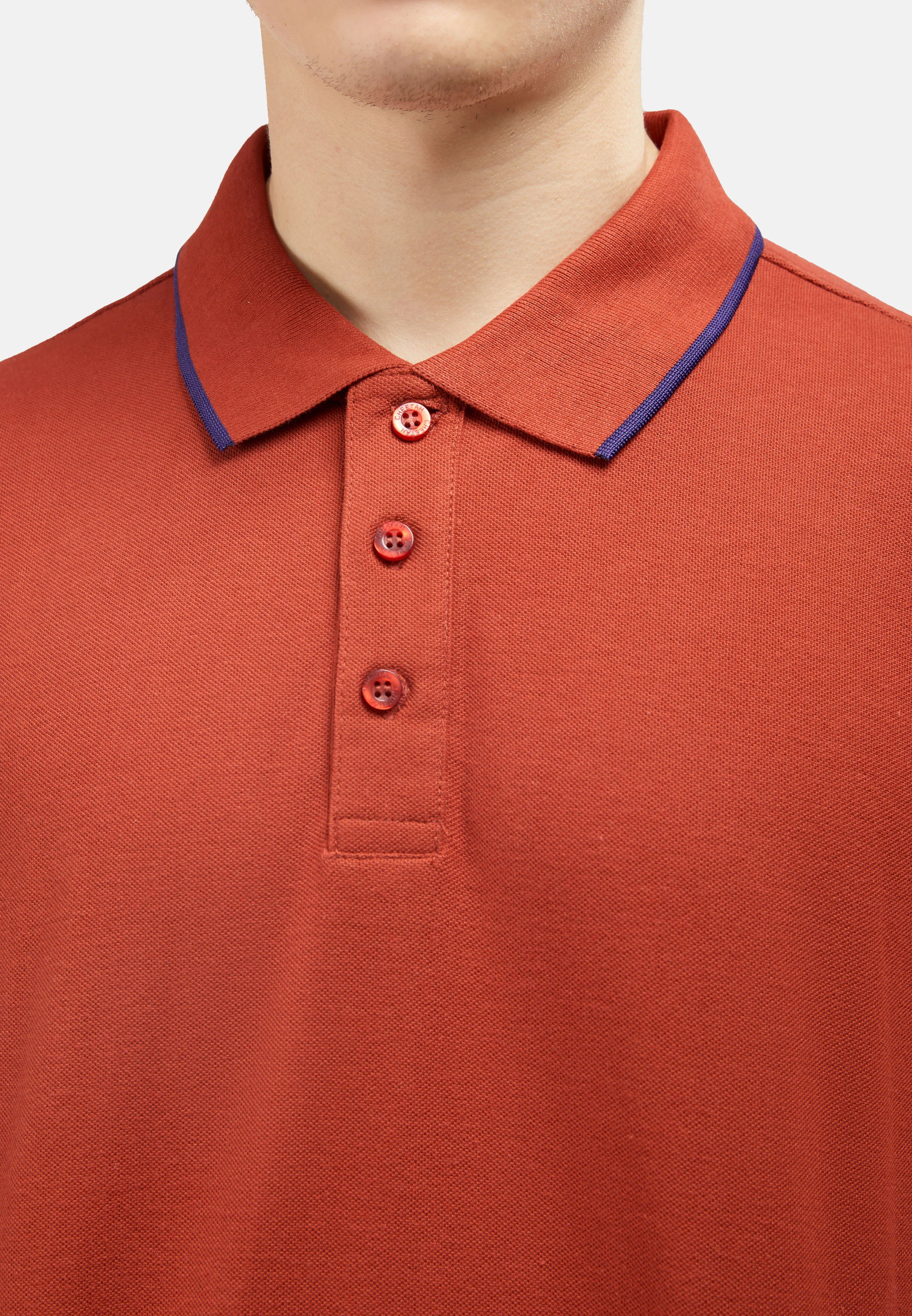 Cheetah Men Premium Cotton Pique Short Sleeve Polo Shirt With Tipping Collar