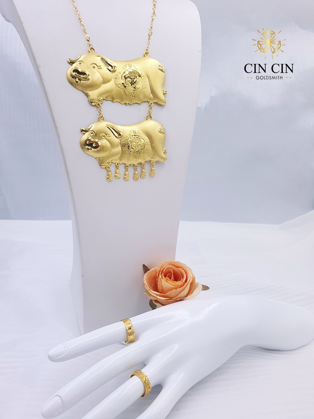 999 Gold Chain Wedding Gold Pig