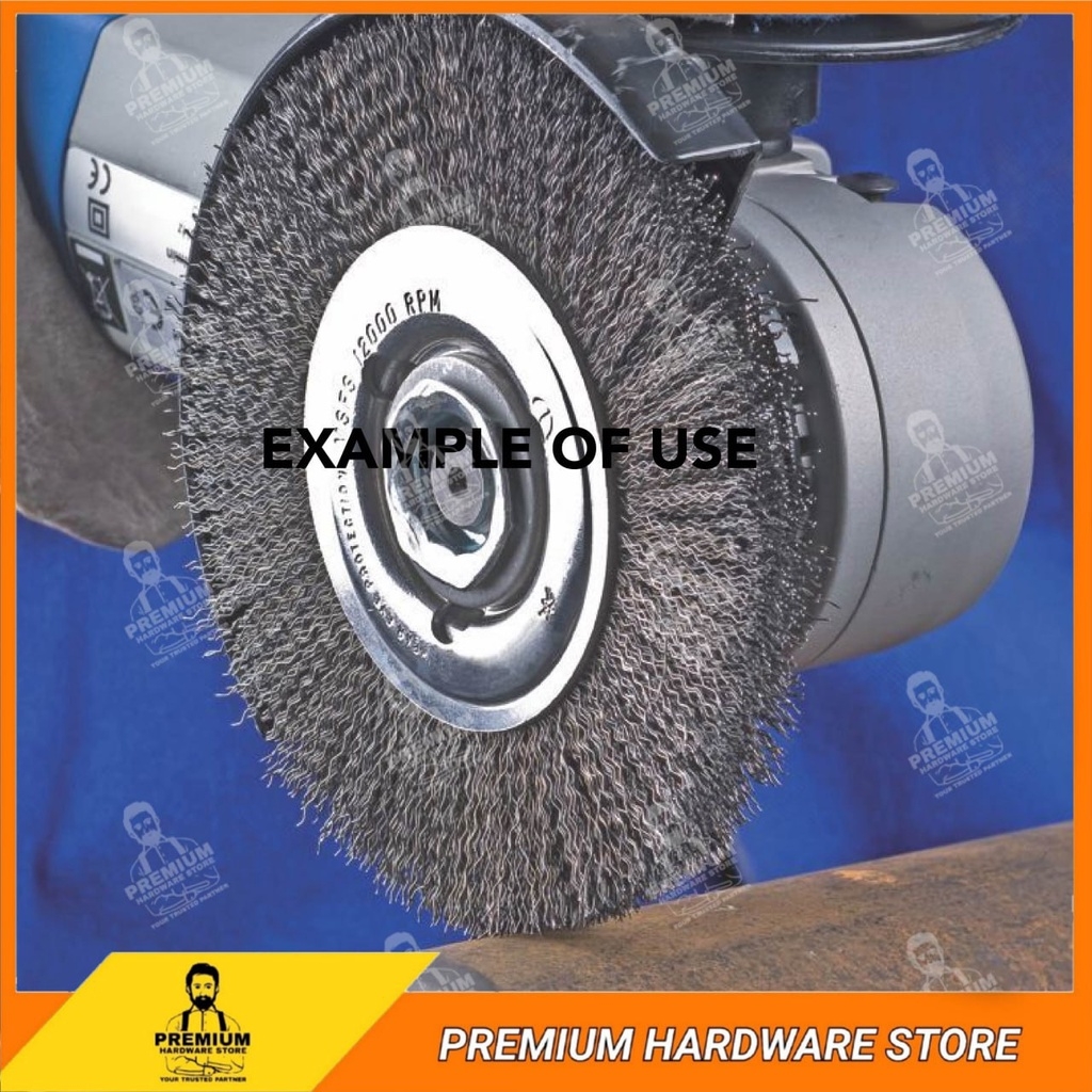 ABRACS ABWBWF15020C Wire Brush Wheel 150mm X 20mm Crimped Wire