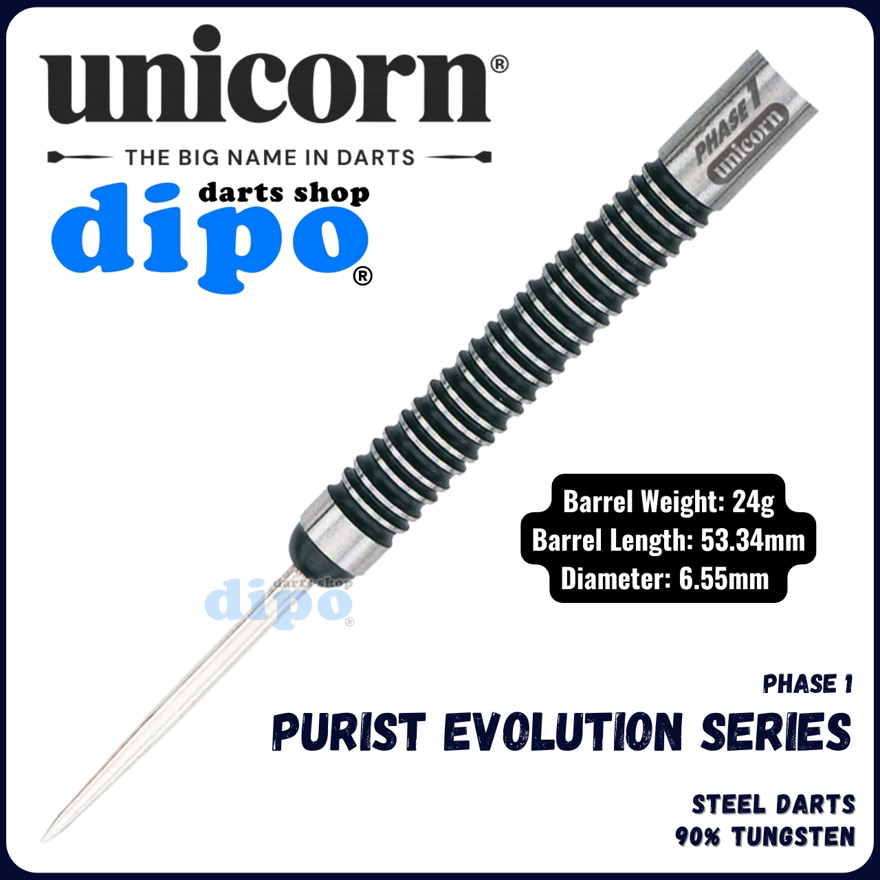 Fléchettes Unicorn barils Purist Evolution Phase 5 LP à fléchettes 95 Fléchettes Unicorn barils Purist Evolution Phase 5 LP à fléchettes 95