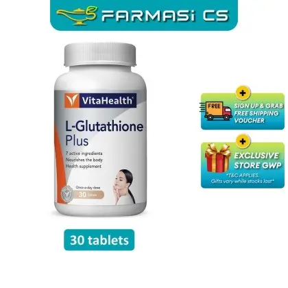 vitahealth l glutathione Dull skin? Uneven skin tone? Pigmentation concerns? Time to glow from within with L-Glutathione Plus. Formulated with Setria L- Glutathione, L-Cysteine, Astaxanthin and beauty-supporting antioxidants, VitaHealth L-Glutathione Plus helps HK Vitals Glutathione Formula for