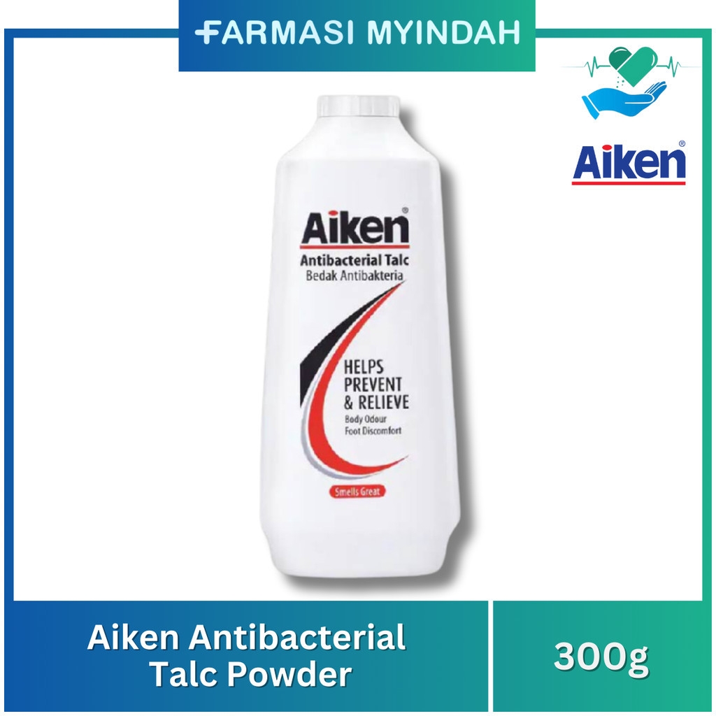 Aiken Antibacterial Talc Powder (75g/ 150g/ 300g)