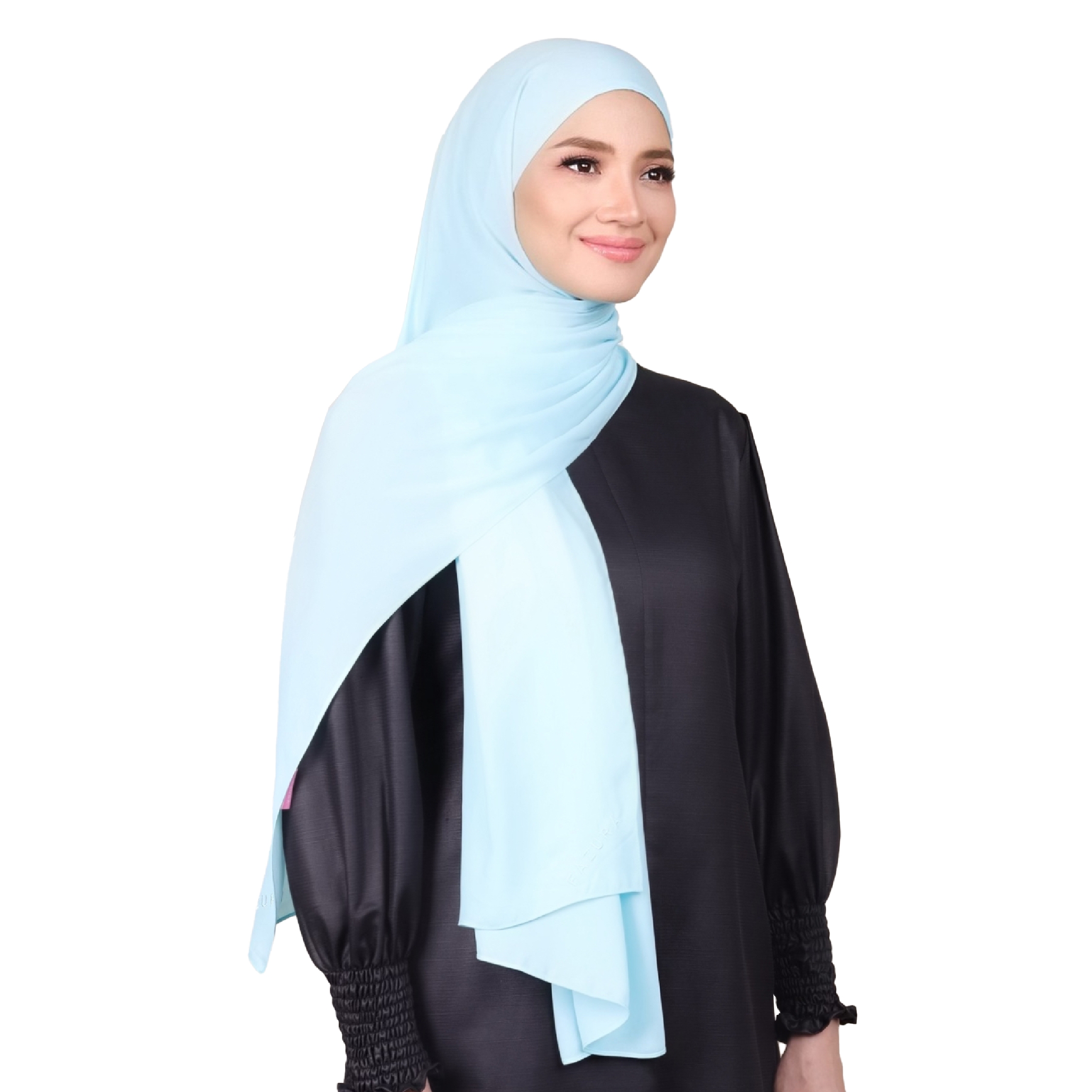 Shawl Premium Chiffon Tiffany Blue FAZURA