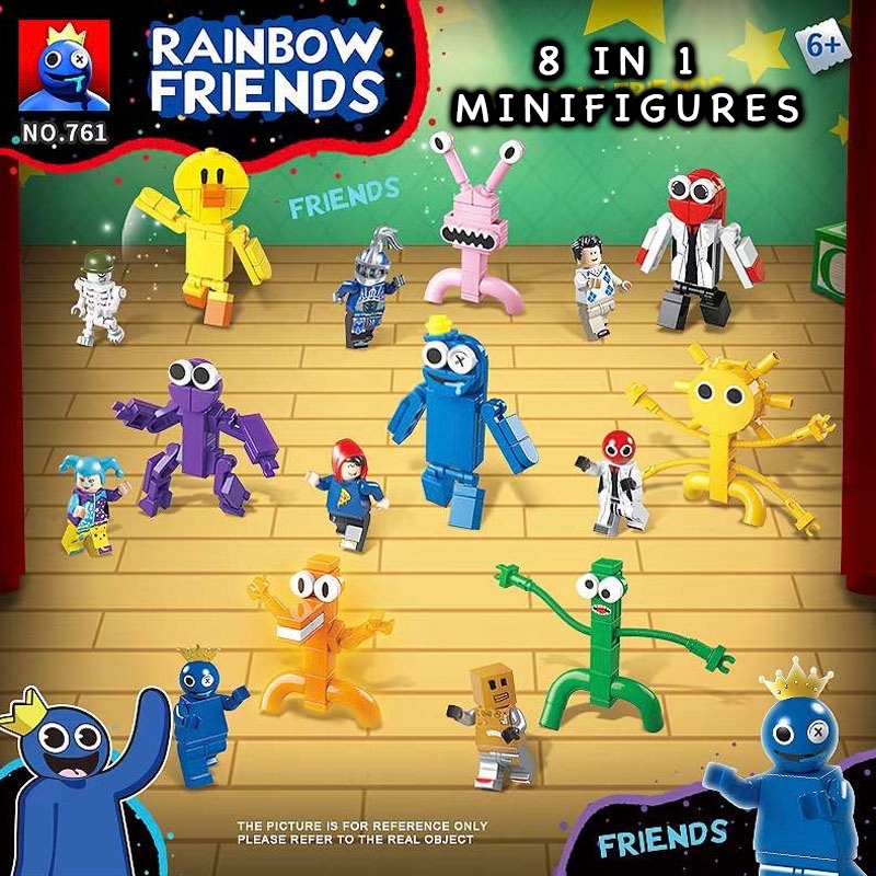 Rainbow Friends Figuras, 8 Piezas ini Figuras Set, Figuras de Acción Rainbow Friends Figuras, 8 Piezas ini Figuras Set, Figuras de Acción