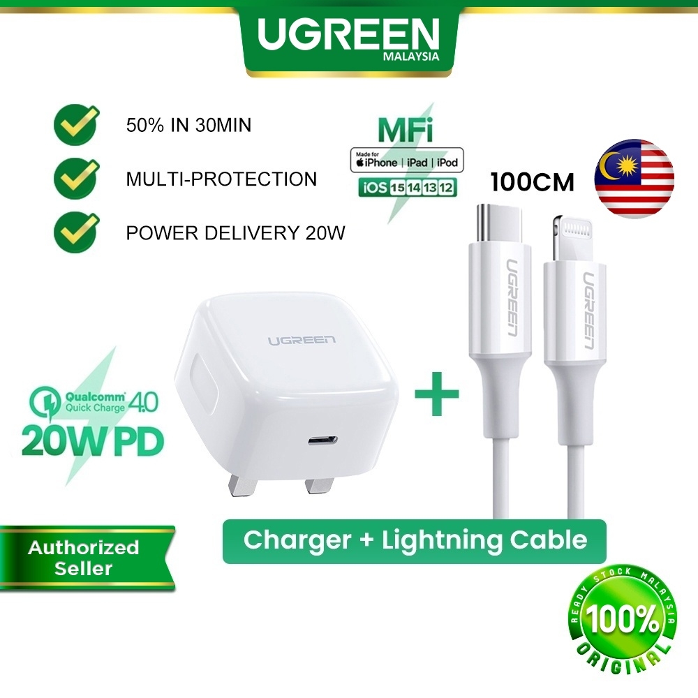 UGREEN 20W PD USB C Type C Quick Charge Charger Type C to