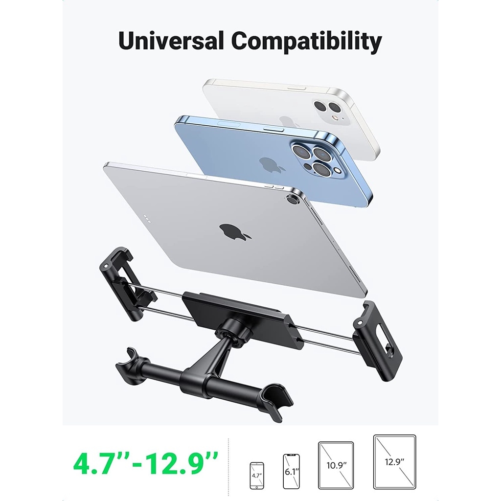 UGREEN Car Tablet Phone Holder Back Seat Headrest Mount Car Holder