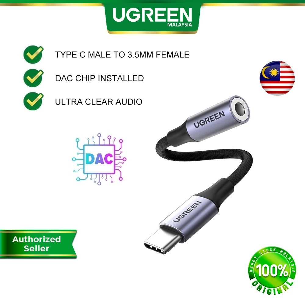 UGREEN USB C to AUX Headphone Adapter Type C Dongle Audio