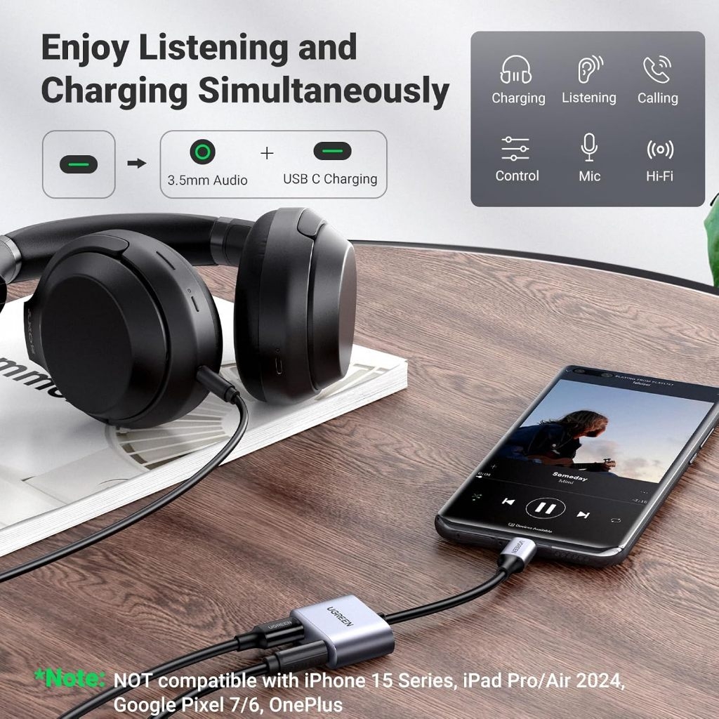 UGREEN in USB-C to Headphone Earphone and Charger