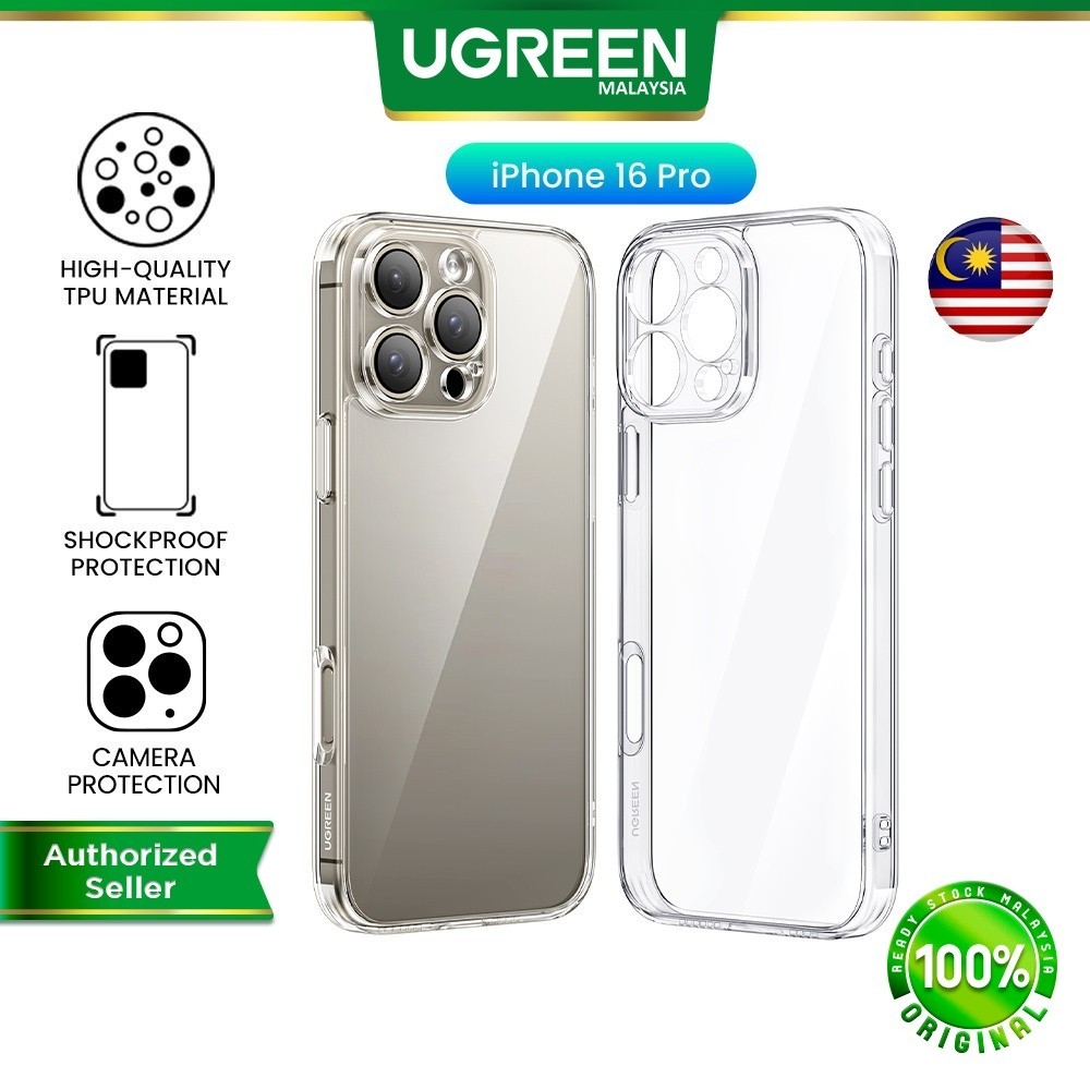 UGREEN iPhone 16 Crystal Clear Casing Phone Case Shockproof