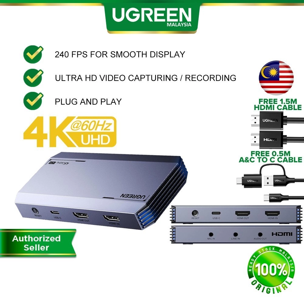 UGREEN HDMI Video Capture Card Ultra HD 4K60Hz 1080P240Hz Ultra