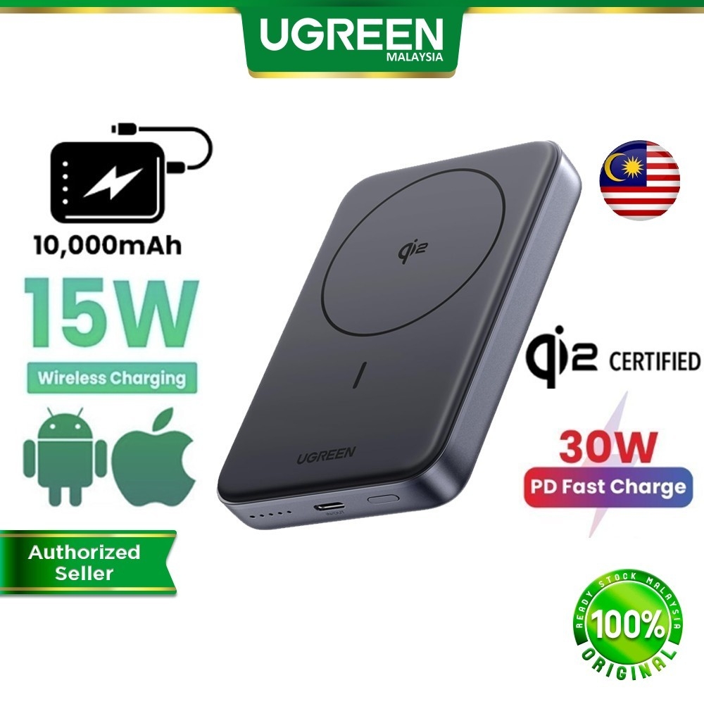 UGREEN 10000mAh 15W Wireless Power Bank Qi2 Magnetic Powerbank 30W