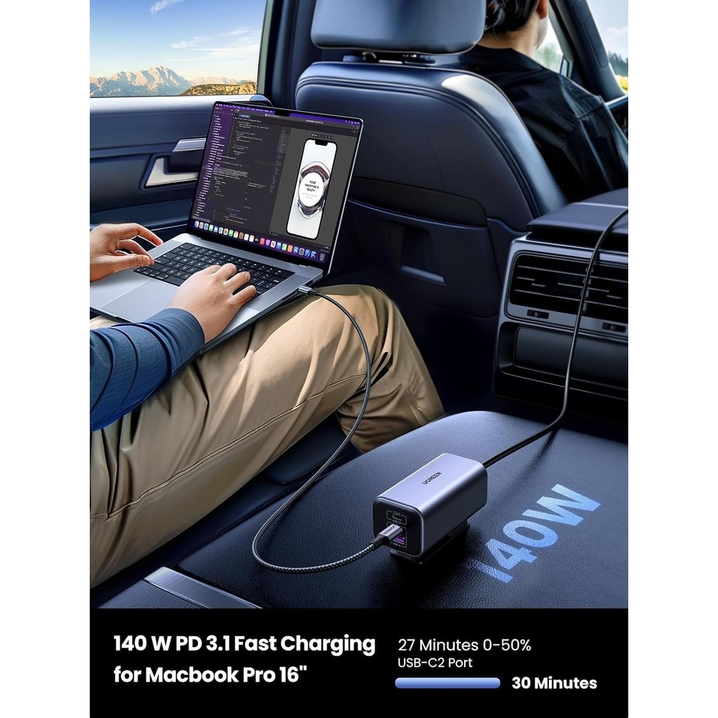 Laptop Macbook Pro 16 Car Charger UGREEN Car Charger Mobil Fast