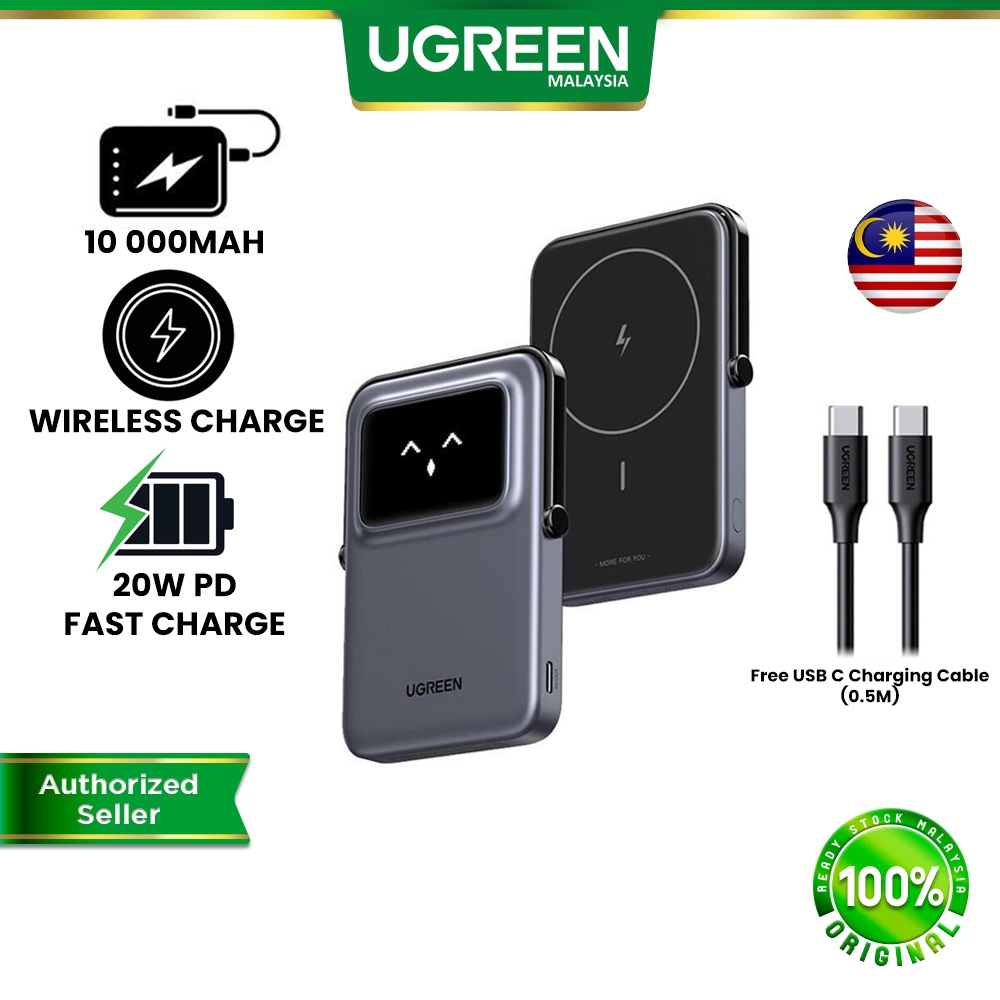 UGREEN Uno Magnetic Power Bank 10000mAh 15W Wireless Portable