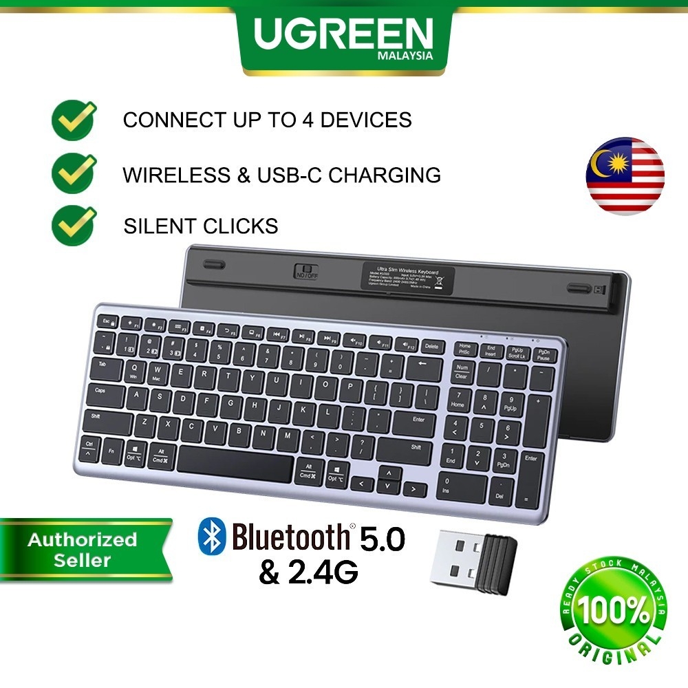 UGREEN Ultra Slim Wireless Keyboard Bluetooth 99 Keys