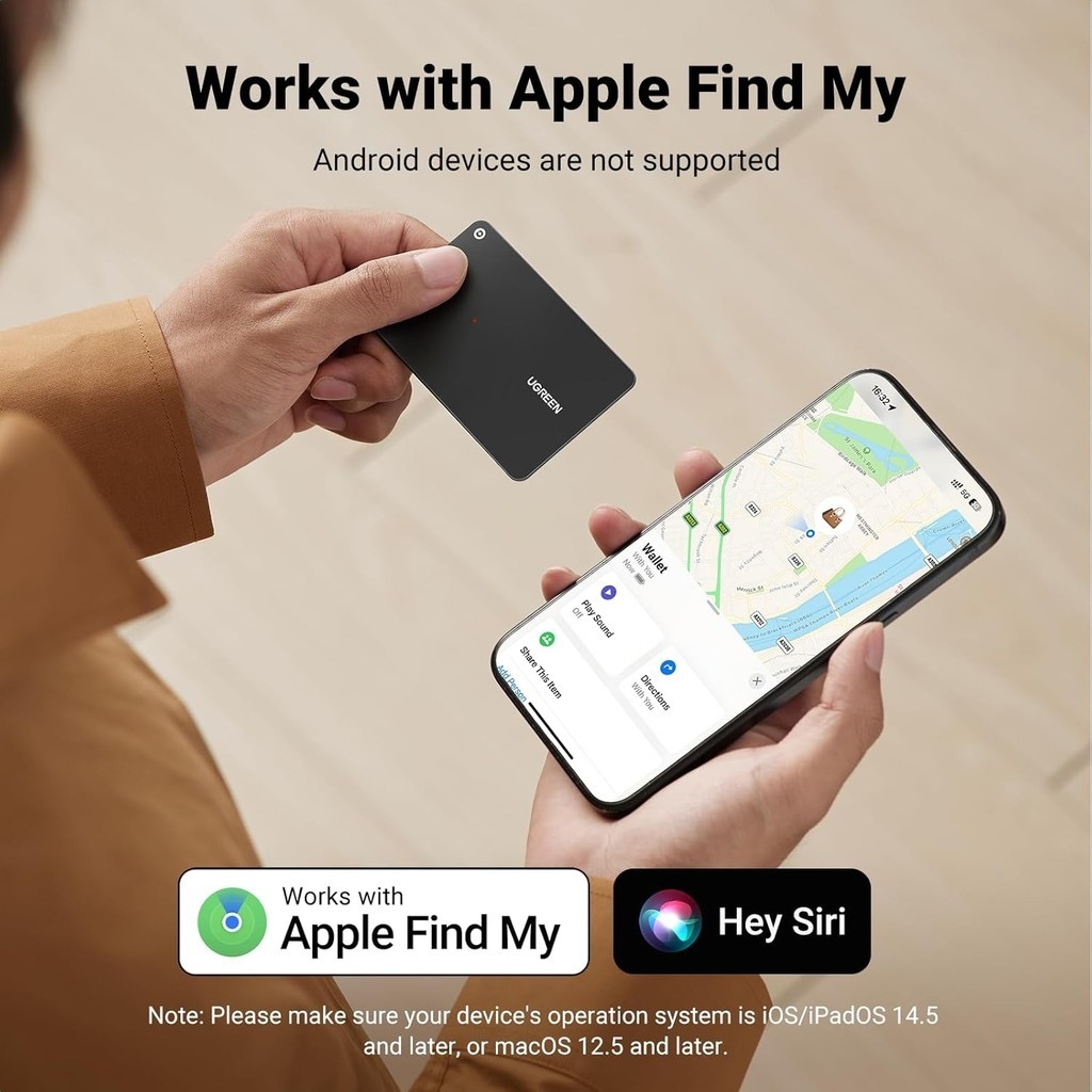UGREEN Smart Finder Slim Card FineTrack MFi Apple Find My GPS