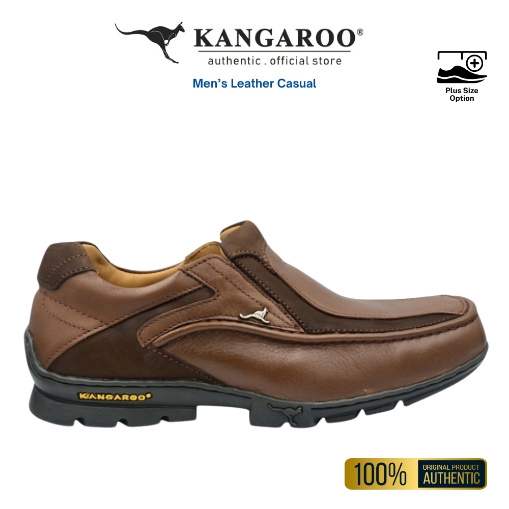KANGAROO Original Men's Genuine Cow Leather Men Casual Slip On