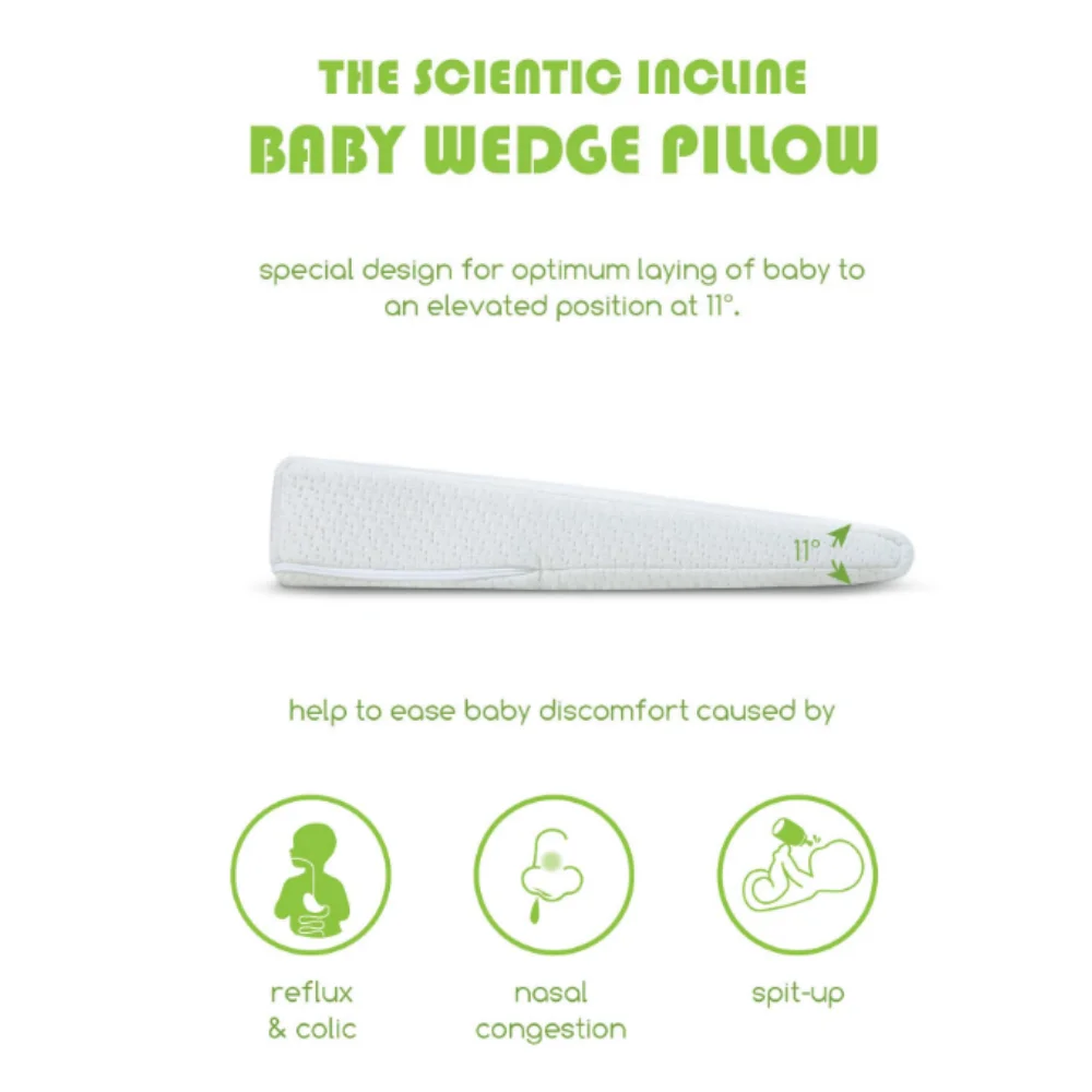 Comfy Baby Purotex Junior Pillow and Newborn Wedge Pillow with bamboo fiber cover