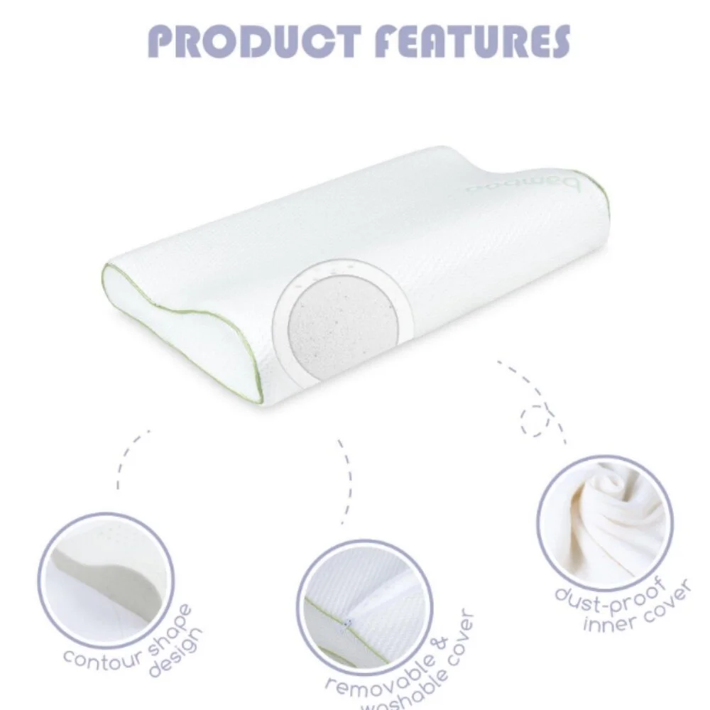 Comfy Baby Purotex Junior Pillow and Newborn Wedge Pillow with bamboo fiber cover