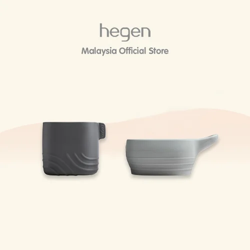 Hegen PCTO 450ml lifestyle bottle PPSU slate grey with silicone boot loop leak proof water bottle